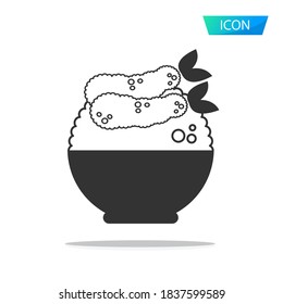 Tempura icon vector isolated on white background.