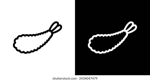Tempura Line Icon on White Background for web.