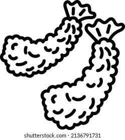 Tempura Outline Icon Japanese Food