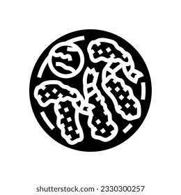 tempura shrimp japanese food glyph icon vector. tempura shrimp japanese food sign. isolated symbol illustration