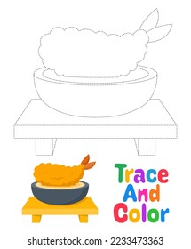 Tempura tracing worksheet for kids
