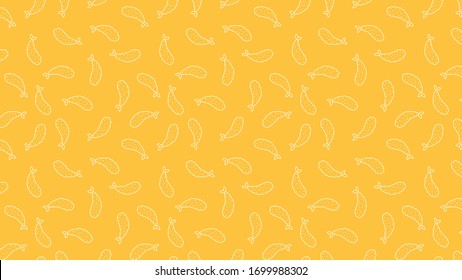 Tempura vector. Tempura doodle pattern wallpaper. background.