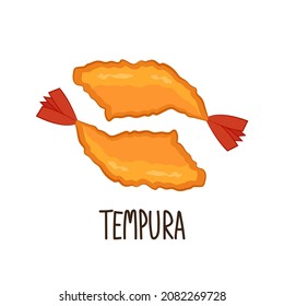 Vector de tempura. Tempura sobre fondo blanco.