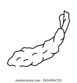 tempura vegetables japanese food line icon vector. tempura vegetables japanese food sign. isolated contour symbol black illustration