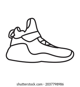 temshoes icon with black outline illustration. suitable for print and your design. drawing book icon item. symbol vector footwear.