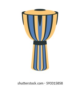 Tem-tam Drum, Part Of Musical Instruments Set Of Realistic Cartoon Vector Isolated Illustrations