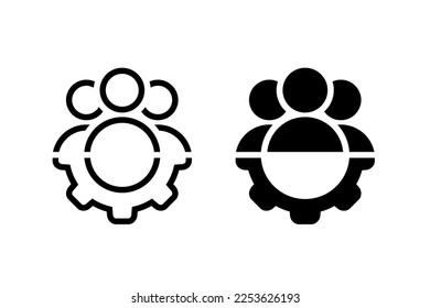 Símbolo de signo de desarrollo de gestión temporal. Vector de ilustración