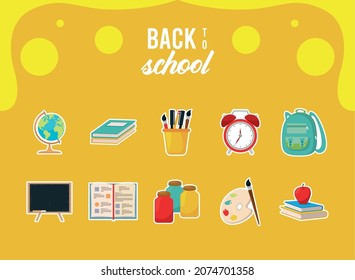 diez de vuelta a la escuela suministros