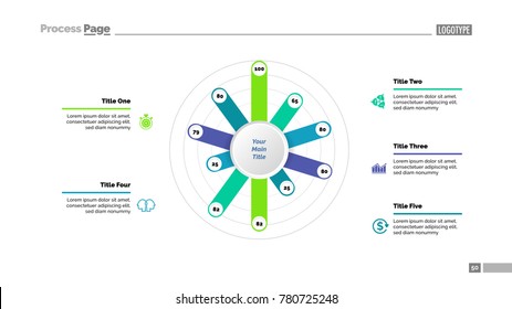 Ten Bars Radial Chart Slide Template