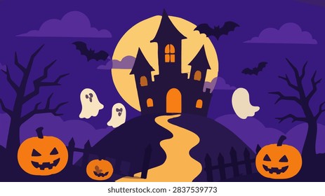 Ten cheerful ghost characters in varied Halloween costumes float in a clean two row arrangement on a white background, featuring witch, devil, vampire, pirate, mummy, wizard, and classic festive themes with candy and seasonal props. The playful flat artwork suits Halloween promotions, party materials, invitations, children activities, packaging, social media campaigns, and seasonal creative projects.
