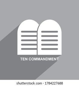 ten command icon, Religion icon vector