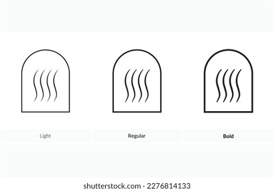 Ten commandments icon. Light, Regular And Bold style design isolated on white background