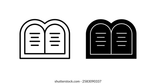 ten commandments Icon set. Symbol isolated white background. vector illustration. color editable.