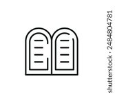 Ten Commandments icon. Simple Ten Commandments icon for social media, app, and web design. Vector illustration