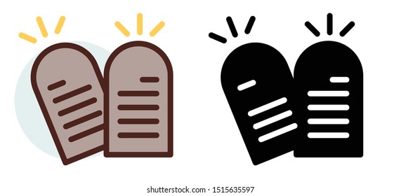 Ten commandments illustration vector design
