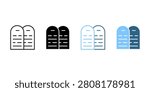 Ten Commandments Tablets icon set multi style