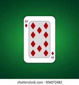 Ten of diamonds playing card