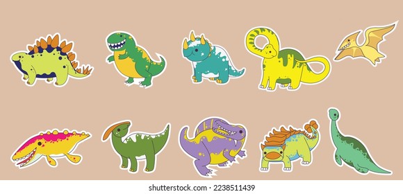 ten dinosaur characters in one set. for all needs and you can edit again.