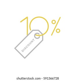 Ten % discount logo