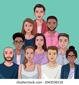 Gruppen von zehn Diversity-Personen