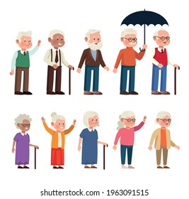 ten elder persons old characters