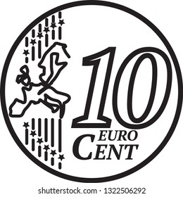 Ten Euro Cent Coin