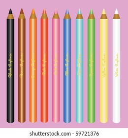ten eyeliner - diferent colours