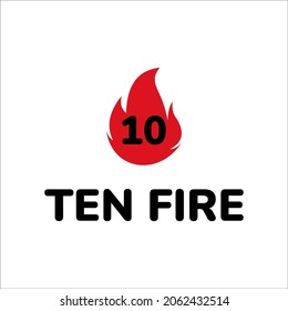 TEN FIRE ICON LOGO DESIGN