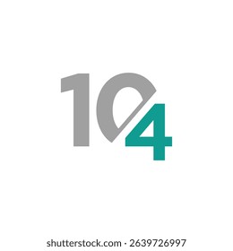 ten four abstract logo modern style