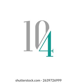 ten four abstract logo modern style