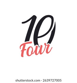 ten four abstract logo modern style