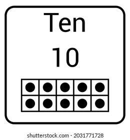 ten frame representation of the number