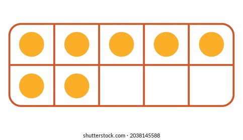 ten frame representation of the number