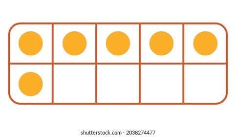 ten frame representation of the number