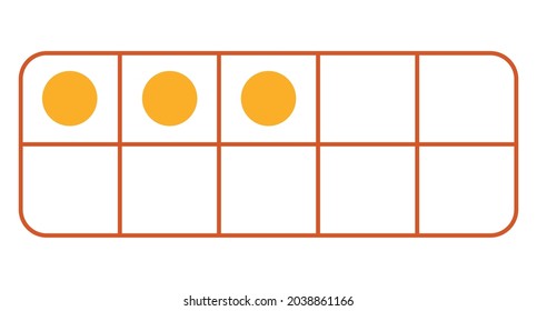 ten frame representation of the number