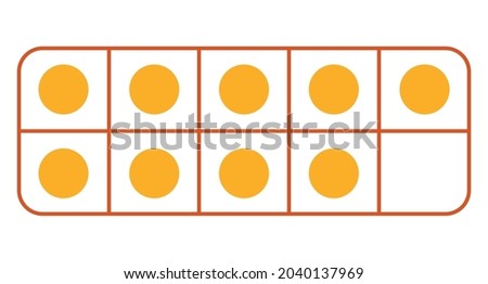 ten frame representation of the number