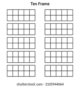 ten frame worksheet in mathematics