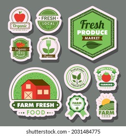 ten fresh and local set stamps