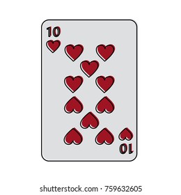 ten of hearts french playing cards related icon image 