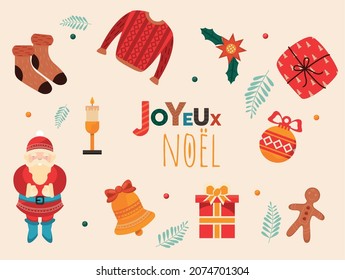 ten joyeux noel set icons