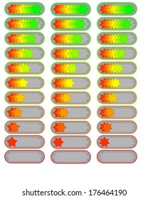 Ten level star rating system sets