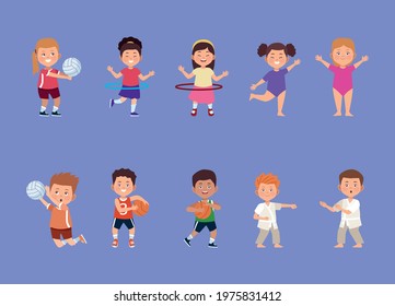 ten little kids activities characters