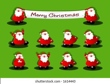 Ten little Santa'swishing you happy Holidays.