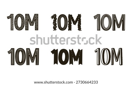 Ten million text symbols in various decorative fonts and styles