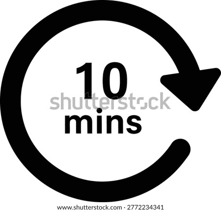 Ten minute timer icon Vector