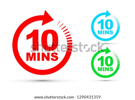 ten minutes icon set