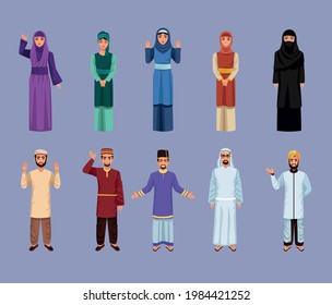 ten muslim persons comic characters