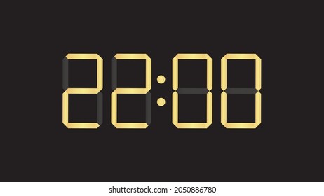 ten o clock pm luxury gold digital watch 10 vector 