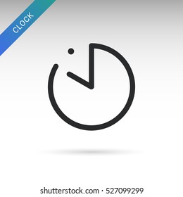 ten o'clock. Clock Graphics, Clock Icon with hour and minute pointers.