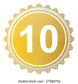 Ten On Cap Stock Vector (Royalty Free) 57580756 | Shutterstock